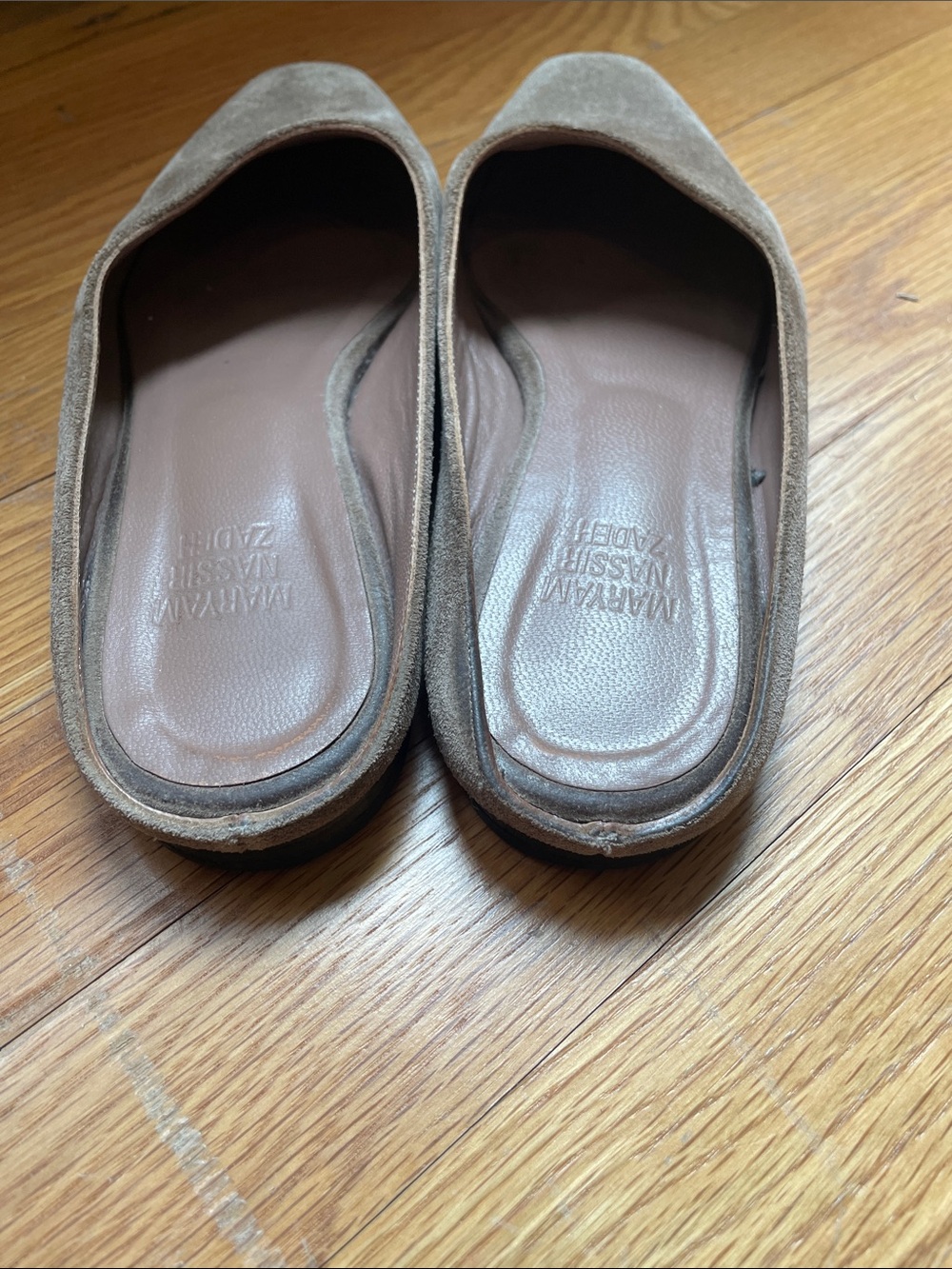 Maryam Nasir Zadeh Suede Mules 37.5 - Picture 2 of 4